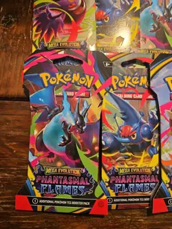 Pokemon TCG PHANTASMAL FLAMES Sleeved Booster Packs New Sealed Lot of 12 Packs - Image 2