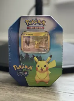 Pokemon TCG Pokemon GO Tin – Pikachu – Factory Sealed New - Image 1
