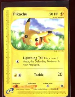 Pikachu Expedition 124/165 LP Non-Holo E-Series Pokemon - Image 1