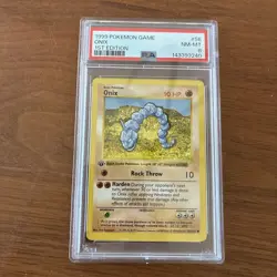 1999 POKEMON BASE SET 1ST EDITION #56 ONIX PSA 8 - Image 1