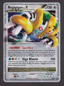 Pokemon TCG Regigigas LV X Promo Holo Pokemon Lightly Played Condition - Image 1
