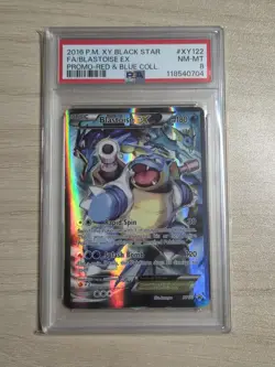 2016 POKEMON XY BLACK STAR PROMO BLASTOISE EX #XY122 HOLO PSA 8 NM #118540704 - Image 1