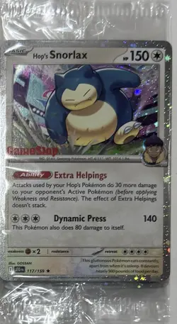 Pokemon TCG Journey Together Hop's Snorlax 117/159 GameStop Exclusive Sealed - Image 1