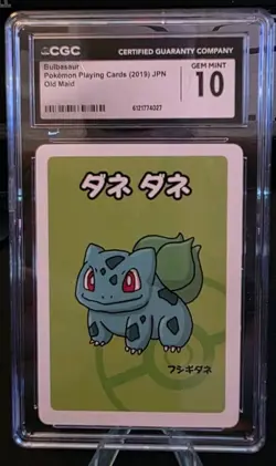 Pokemon 2019 Bulbasaur Old Maid Japanese Edition CGC Gem Mint 10 - Image 1