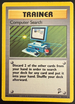Pokemon TCG Computer Search 101/130 Base Set 2 Regular MP/HP - Image 1