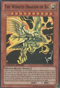 Yugioh! MP The Winged Dragon of Ra - ORCS-ENSE2 - Super Rare - Limited Edition M - Image 1