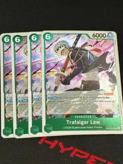 X4 Trafalgar Law OP13-031 Rare One Piece Carrying on His Will Playset 4x - Image 1