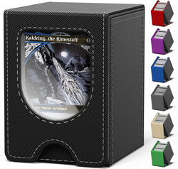 Card Deck Box for MTG Commander, Card Case Holds 100+ Double-Sleeved Cards, Magi - Image 1