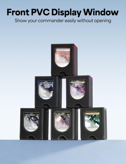 Card Deck Box for MTG Commander, Card Case Holds 100+ Double-Sleeved Cards, Magi - Image 3