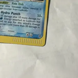 Pokemon TCG Ludicolo EX Sandstorm Holo Rare Card 7/100 - Image 2