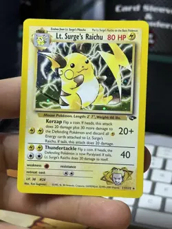 Lt. Surge's Raichu 11/132 Gym Challenge 2000 Holo Rare WOTC Pokemon Card TCG - Image 3