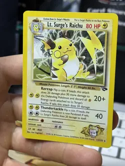 Lt. Surge's Raichu 11/132 Gym Challenge 2000 Holo Rare WOTC Pokemon Card TCG - Image 4