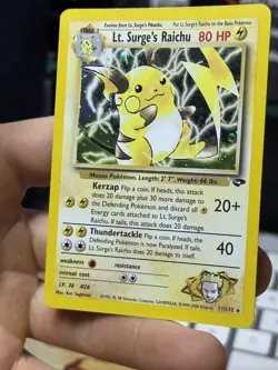 Lt. Surge's Raichu 11/132 Gym Challenge 2000 Holo Rare WOTC Pokemon Card TCG - Image 5