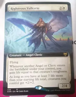 MTG - RIGHTEOUS VALKYRIE R 338 EXTENDED ART - KALDHEIM - Image 1