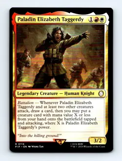 #114 2024 Fallout PIP Paladin Elizabeth Taggerty Commander RARE - Image 1