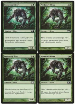 MTG Predatory Sliver x4 Magic 2014 M14 Common NM Playset - Image 1