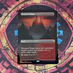 Haunted Ridge Foil Borderless MTG single, Innistrad: Midnight Hunt, 282 Rare NM - Image 1
