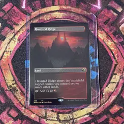 Haunted Ridge Foil Borderless MTG single, Innistrad: Midnight Hunt, 282 Rare NM - Image 2