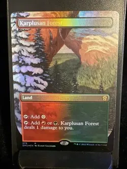 Karplusan Forest (Borderless) Dominaria United Foil MTG NM/M - Image 1