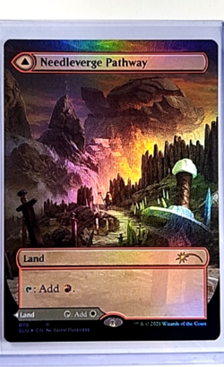 MTG Magic The Gathering SLU Secret Lair Borderless Foil #19 Needleverge Pathway - Image 1