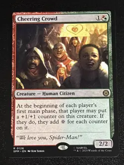 MTG Universes Beyond: Spider-man Cheering Crowd 0126 NM Rare - Image 1