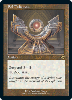 MTG Sol Talisman - Foil - Retro Frame, Modern Horizons 2, Moderately Played, Eng - Image 1