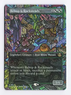 Bebop & Rocksteady (Borderless Foil) 204 MTG Teenage Mutant Ninja Turtles (TMT) - Image 1