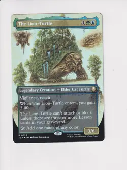 MAGIC THE GATHERING AVATAR THE LAST AIRBENDER FOIL THE LION-TURTLE BORDERLESS - Image 1