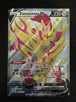 Zamazenta V Pokemon Sword & Shield SWSH293 Shiny Full Art Black Star Promo NM - Image 1