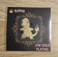 Charmander Popping Candy 24K Gold Plated Pokemon Sticker RARE NM SEALED - Image 1
