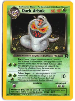 Dark Arbok 2/82 Holo Rare Team Rocket Pokemon - Image 1