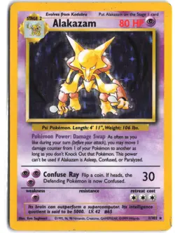 Alakazam 1/102 Rare Base Set Pokemon - Image 1