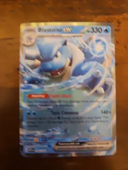 Blastoise ex 009/165 Scarlet & Violet 151 Double Rare Holo Pokemon TCG Card NM - Image 1