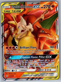 Charizard & Braixen GX 22/236 SM - Cosmic Eclipse - Pokemon Card - NM - Image 1