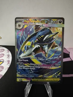 Mega Sharpedo ex 127/094 Special Illustration Rare Pokemon Phantasmal Flames - Image 1