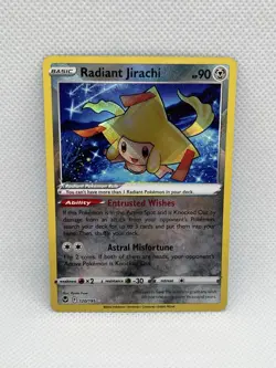 Pokemon TCG Radiant Jirachi SWSH: Silver Tempest 120/195 Holo Radiant Rare NM - Image 1