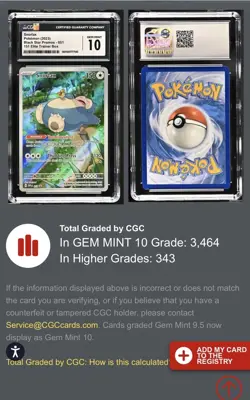 Pokemon Snorlax 051 Black Star Promo Graded CGC 10 Gem Mint Pokemon 151 ETB - Image 5