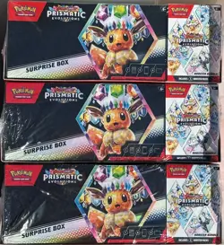 9x Sam’s Club Pokemon Prismatic Evolutions Surprise Box Booster Bundle Lot - Image 2