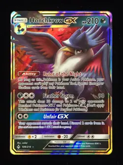 Honchkrow GX 109/214 Pokemon SM - Unbroken Bonds 🔥🔥🔥 - Image 1