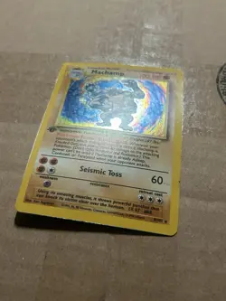 Pokemon TCG Machamp Holo Rare 1st Edition Base Set 8/102 WOTC DMG - Image 2