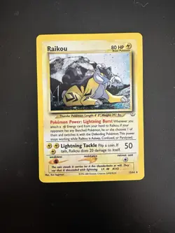 Pokemon Neo Revelation Raikou Holo Rare Unlimited 13/64 - Image 1