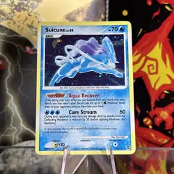 Suicune Holo Rare Secret Wonders 19/132 Cracked Ice Pokemon 2007 - Image 1
