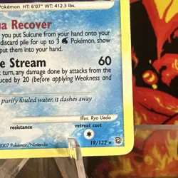 Suicune Holo Rare Secret Wonders 19/132 Cracked Ice Pokemon 2007 - Image 4