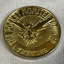 Pokemon 1997 Japanese Bandai Metal Battle Coin - Nintendo - 145 Zapdos - #1191 - Image 4