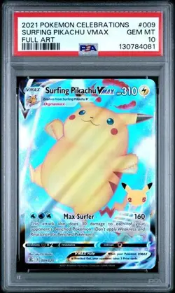 PSA 10 - Surfing Pikachu Vmax 009/025 Celebrations - Pokemon - Image 1