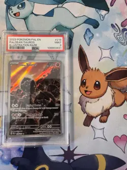 2023 POKEMON PAL EN-PALDEA EVOLVED ILLUSTRATION RARE #218 PALDEAN TAUROS PSA 9 - Image 1