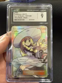 CGC 9 Lillie 147/149 Full Art Rare Trainer 2017 Pokemon TCG Sun & Moon Base Set - Image 2