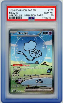 2024 Pokemon Scarlet and Violet Paldean Fates #232 Mew ex SIR PSA 10 - Image 1