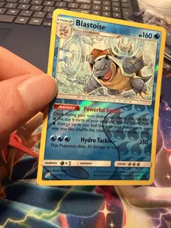 Pokemon TCG Blastoise 25/181 Sm-Team Up Reverse Holo Rare 2019 - Image 3