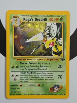 Pokemon TCG - Gym Challenge Unlimited - Koga's Beedrill 9/132 Holo Near Mint - Image 1